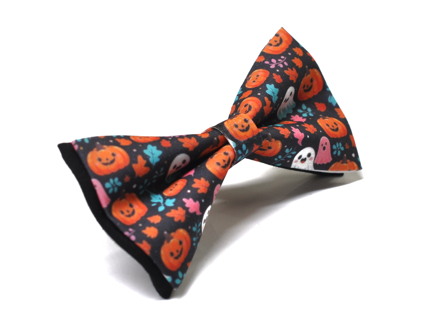 Halloween Bow Tie – Cute Ghosts & Pumpkins Print – Handmade Bowtie for Party, Costume for Men / Youth / Boy Kids / Toddler Baby Infant