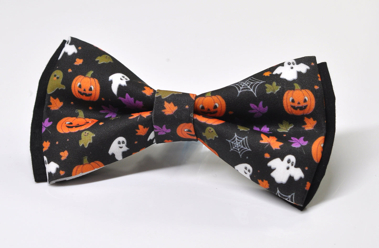 Halloween Bow Tie – Cute Ghosts & Pumpkins Print – Handmade Bowtie for Party, Costume for Men / Youth / Boy Kids / Toddler Baby Infant