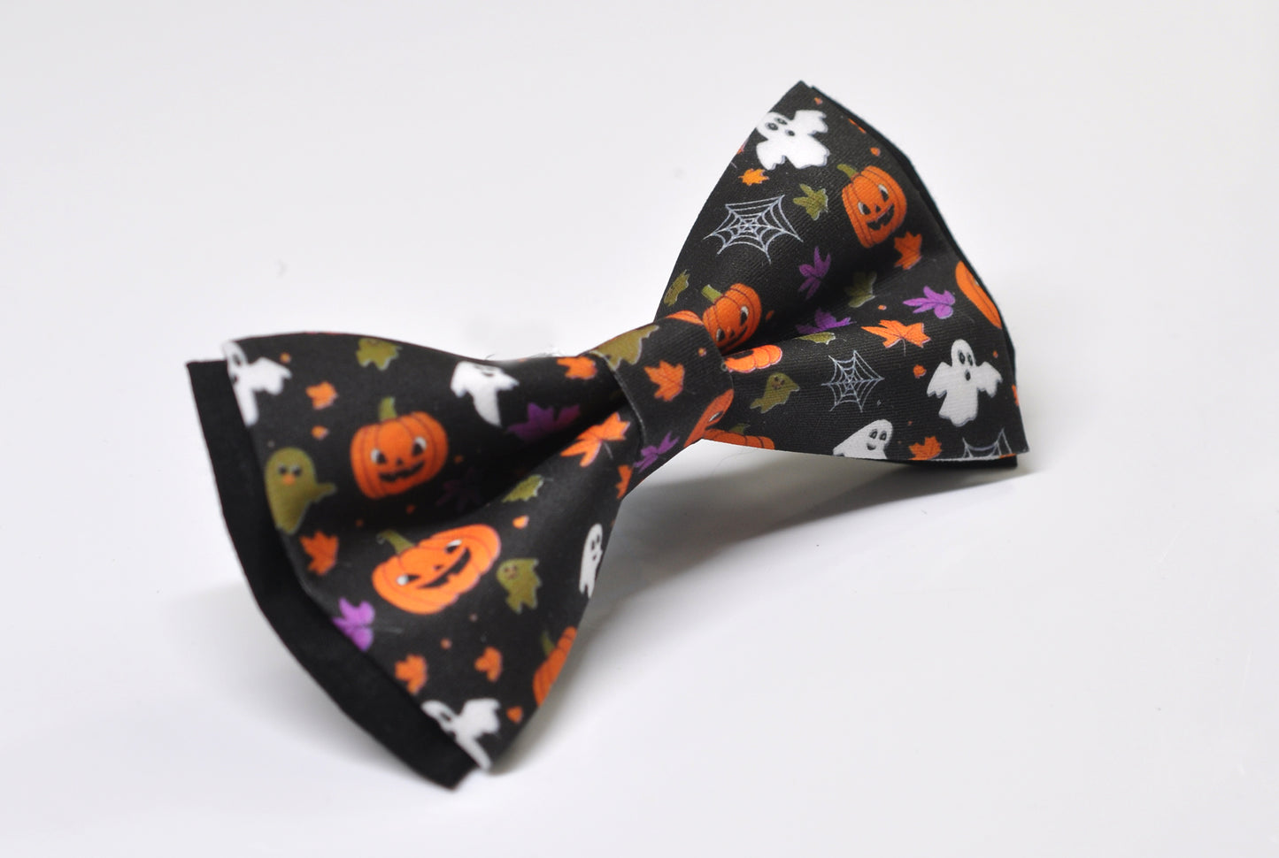 Halloween Bow Tie – Cute Ghosts & Pumpkins Print – Handmade Bowtie for Party, Costume for Men / Youth / Boy Kids / Toddler Baby Infant