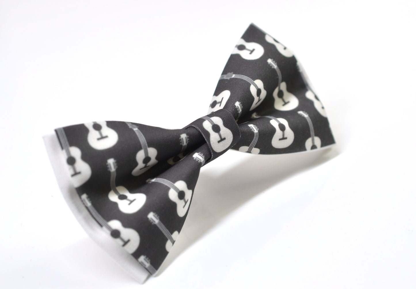 Black White Cotton Music Guitar Pattern Cotton Bow tie Bowtie for Men Adult / Youth Teenage / Boy Kids / Toddler Baby Infant