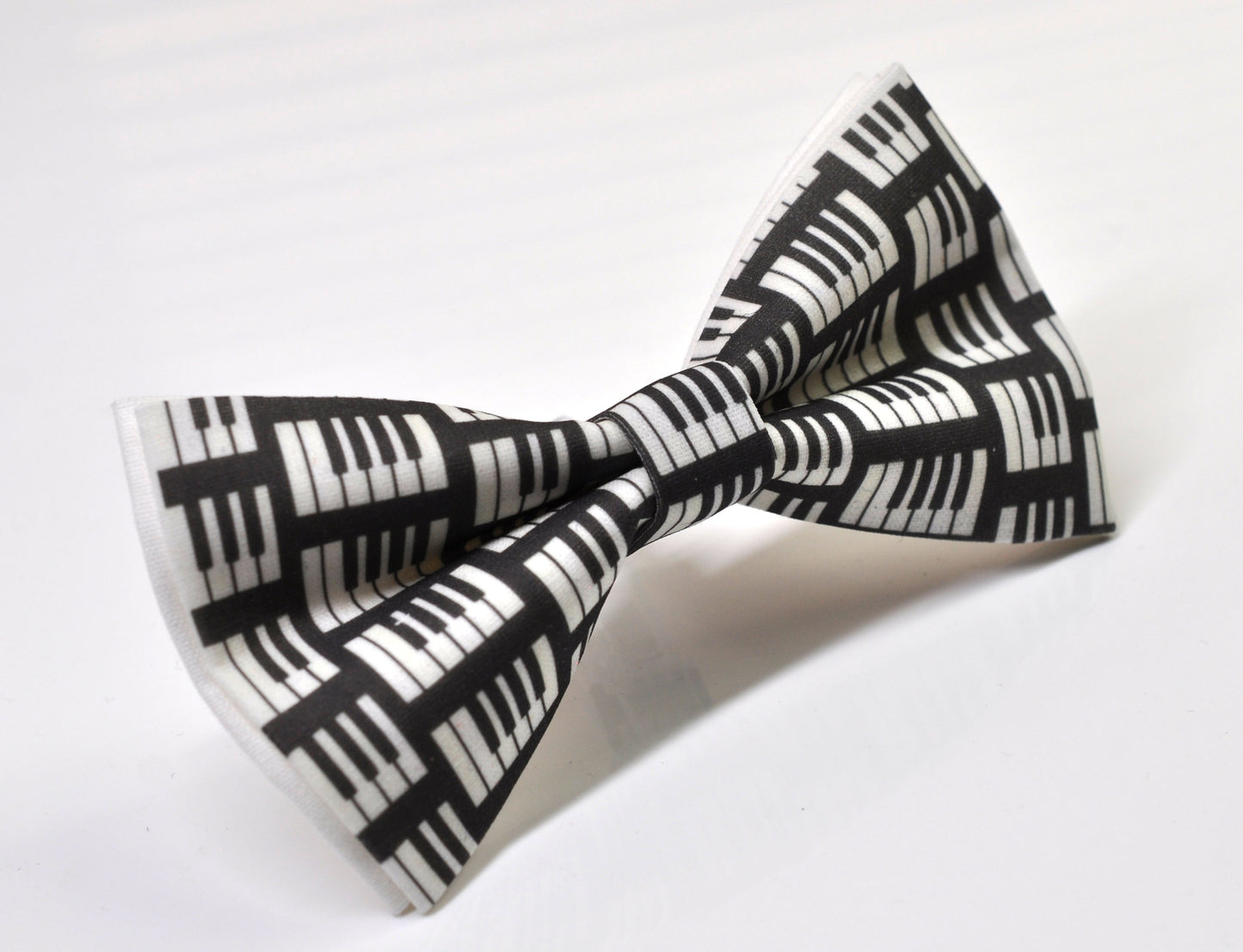 Black White Cotton Music Piano Keyboard Pattern Cotton Bow tie Bowtie for Men Adult / Youth Teenage / Boy Kids / Toddler Baby Infant