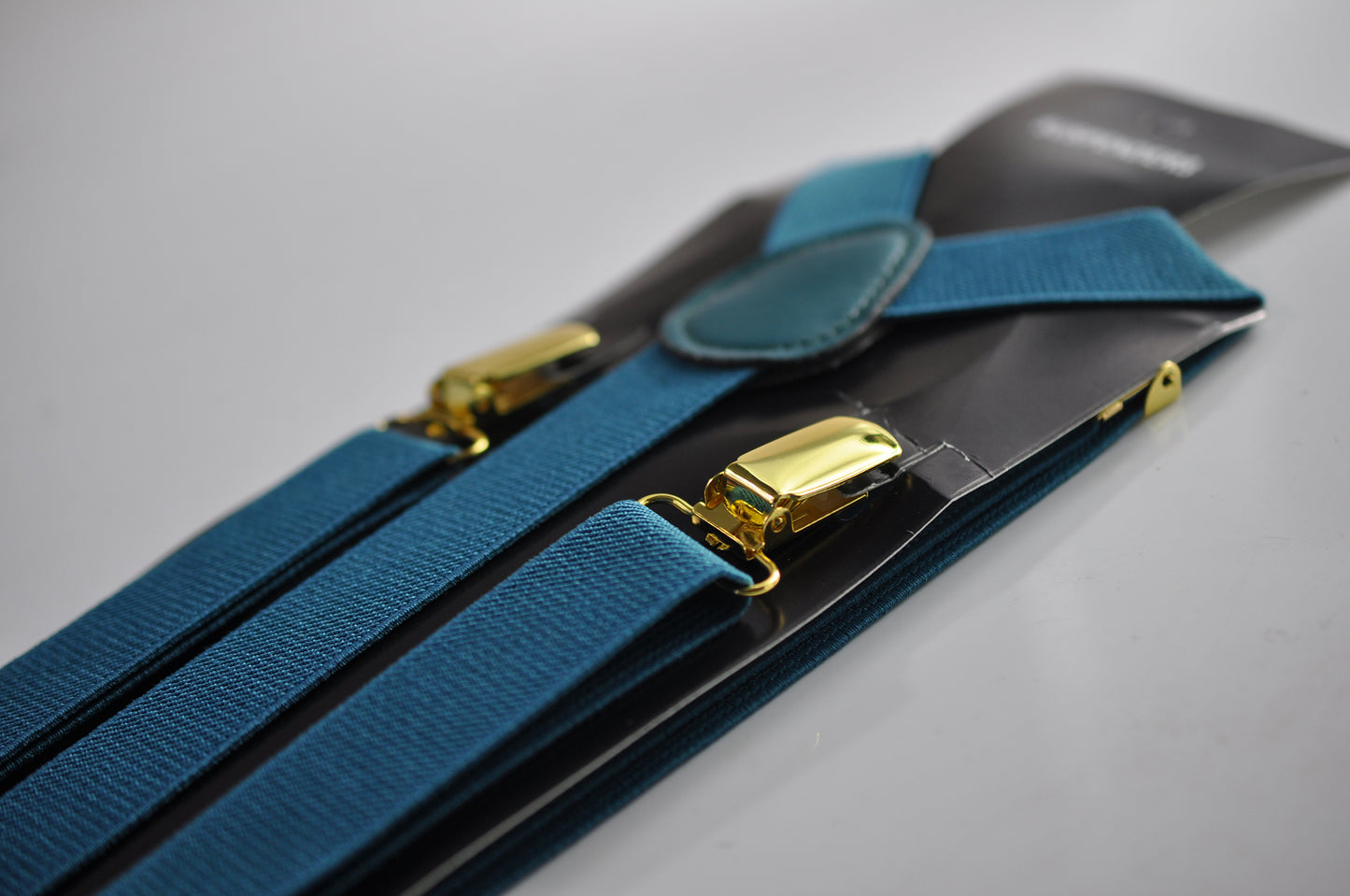 Teal Blue 25MM Elastic Y-Back Suspenders Braces Gold Golden Metal Clips for Men Adult / Youth / Kids Boy /Toddler Baby Infant (Copy)