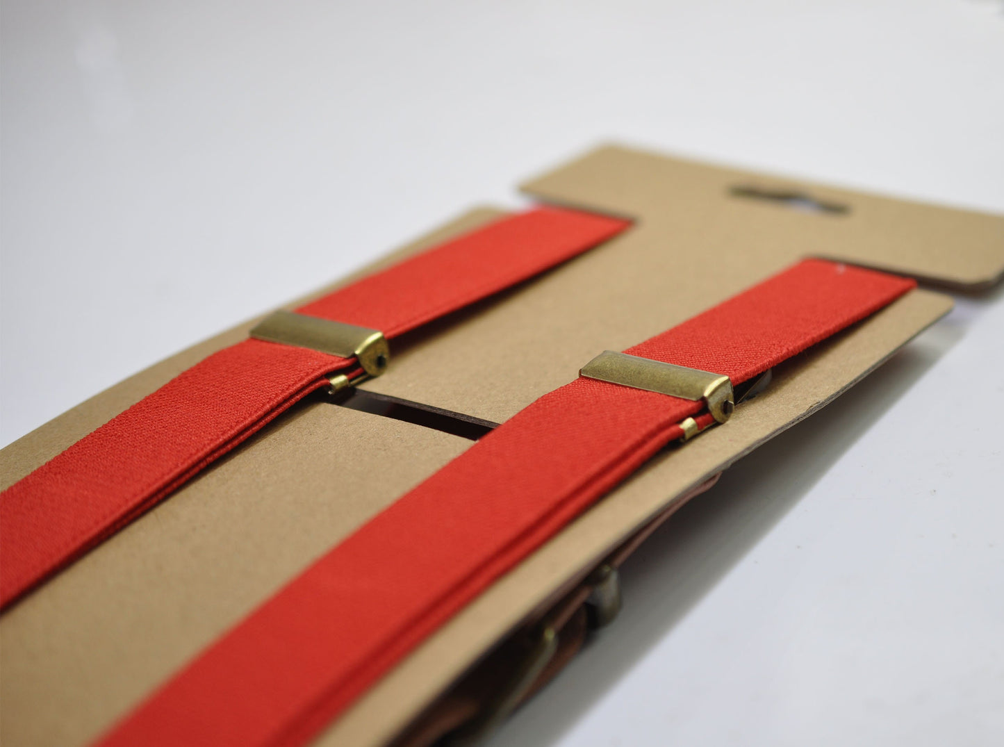 Red Faux Leather Adjustabale Suspenders Braces for Men Adult / Youth Teenage / Boy Kids / Infant Toddler Baby