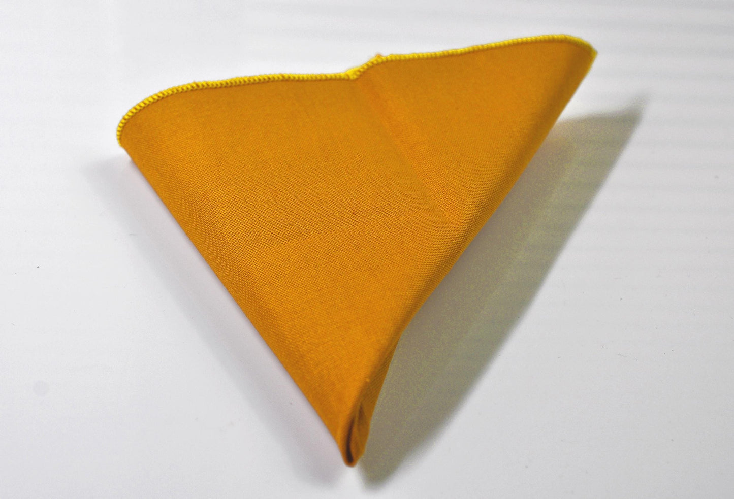 Mustard butterscotch Marigold Cotton Pocket Square Wedding Formal Hanky Handkerchief for Men / Youth / Boy Kids / Baby Infant Toddler