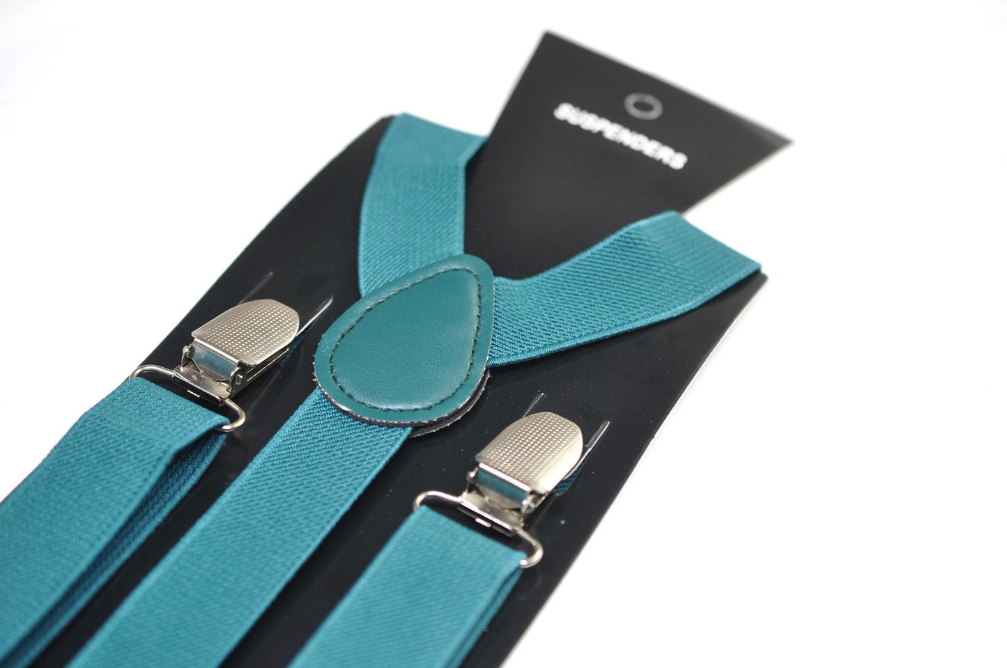 Coral Orange Teal Blue Cotton Bow tie Bowtie + Teal Blue Elastic Suspenders Braces for Men / Youth/ Boys Kids / Baby Infant Toddler