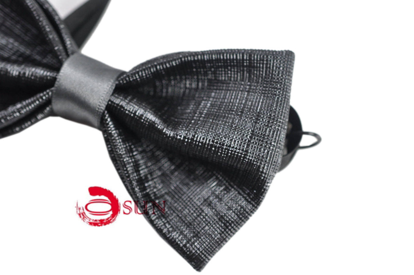 Mens PVC Faux Leather Black Fashion Bright Shining Bow Tie Bowties Wedding Party