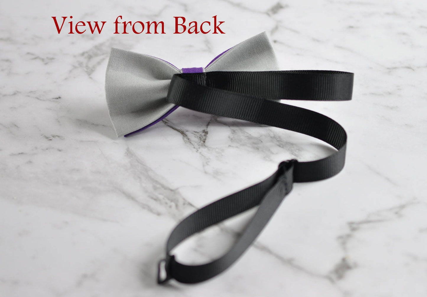 Men Women Purple and Grey 100% Cotton Hand Made Bowtie Bow Tie Wedding Party