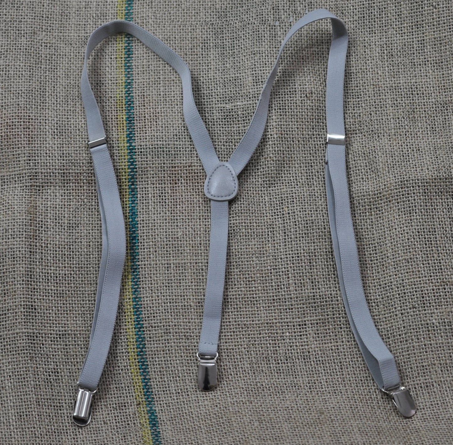 Men Women Grey 15mm Braces Suspenders 100% COTTON PINK Grey Bow Tie BOWTIE Wedding Party