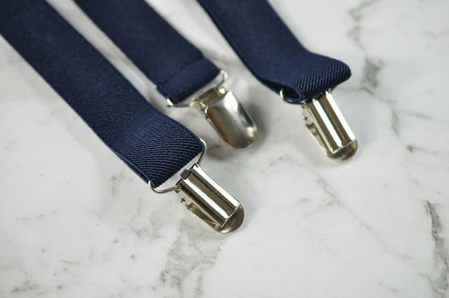 Navy Blue Velvet Faux Leather Bow Tie Bowtie + Suspenders Braces for Baby Infant / Page Boy Kids Toddler / Teengage Youth / Men Adults