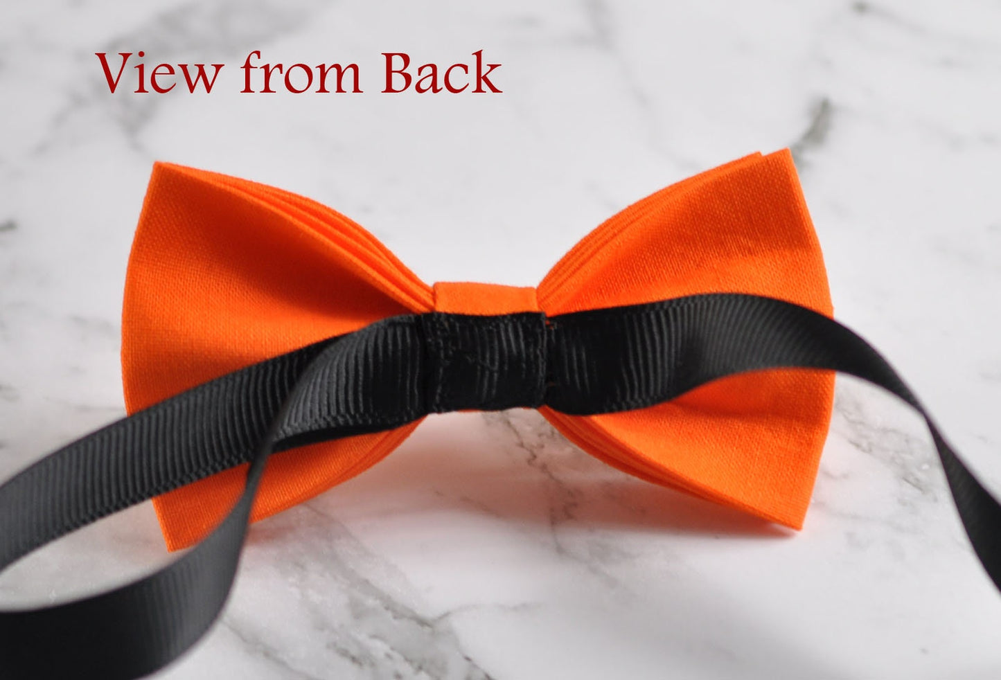 ORANGE 100% Cotton Solid Color Handmade Bow Tie Bowtie Craft for Men / Youth / Boy Kids / Baby Infant Toddler