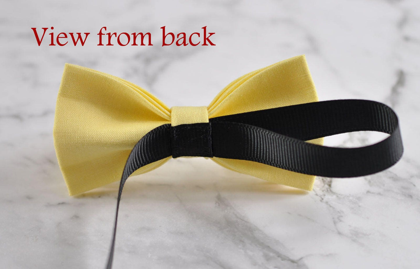 Men Women 100% Cotton Matte Baby Yellow Solid Craft Bow Tie Bowtie Wedding Party