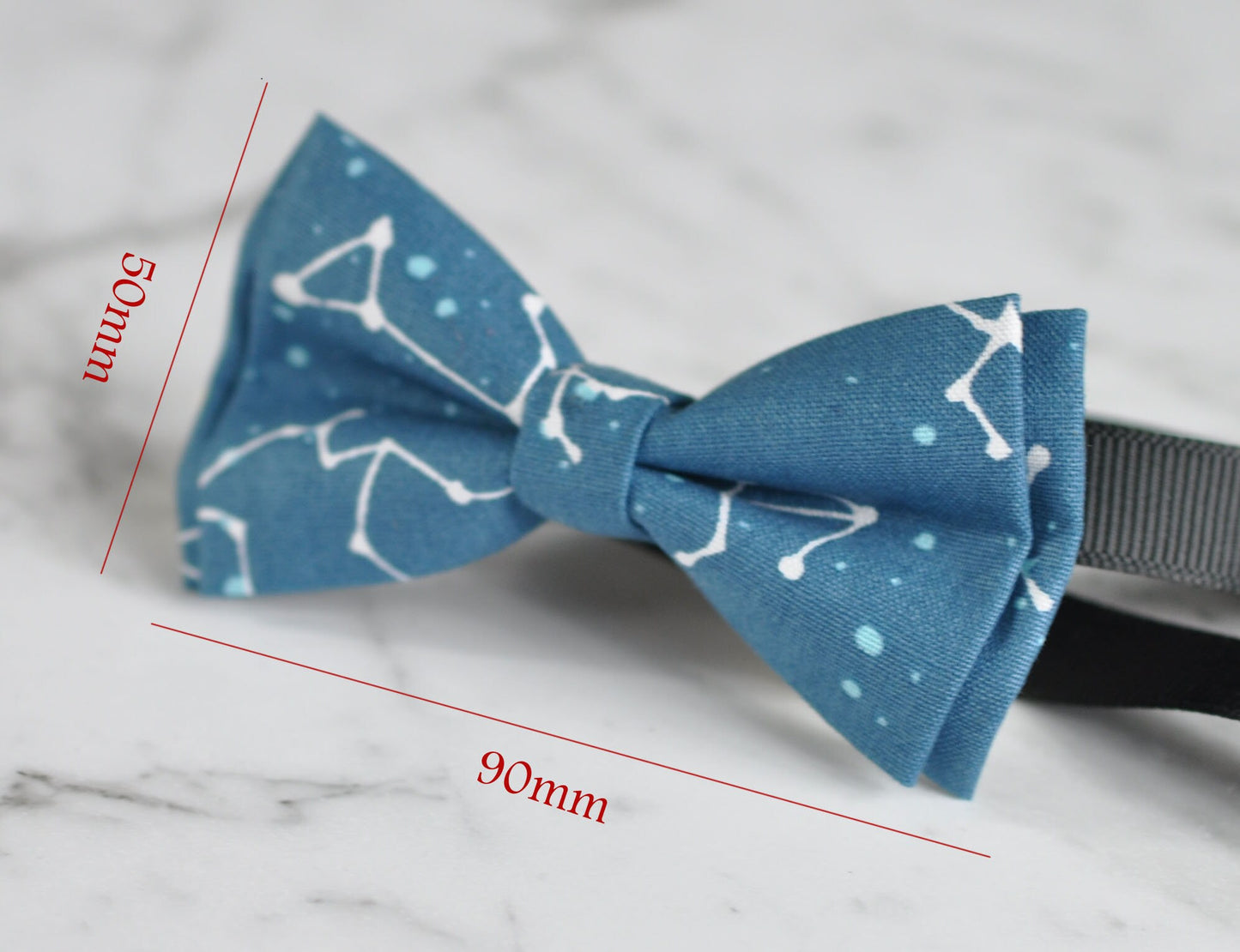 Boy Kids Baby Infant Children Stars Constellation Map Cotton Blue Bow Tie Bowtie 1-6 Years Old Wedding Party