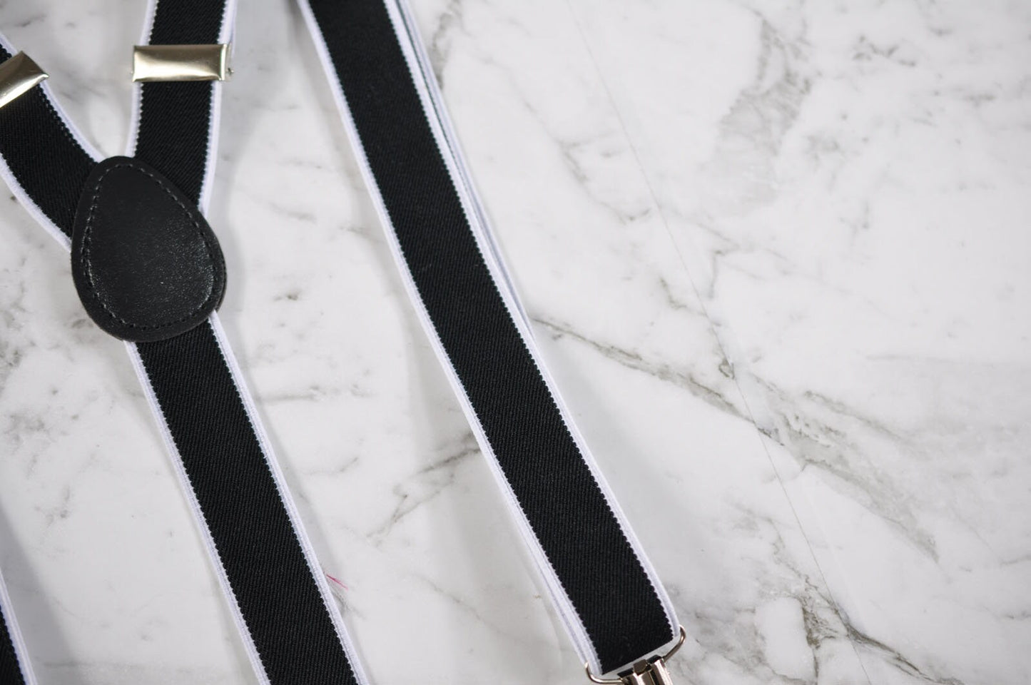Black and White Cotton Bow Tie + Matched Elastic Suspenders Braces Sets for Baby infant / Boy Kids / Youth Teenage / Men Adult