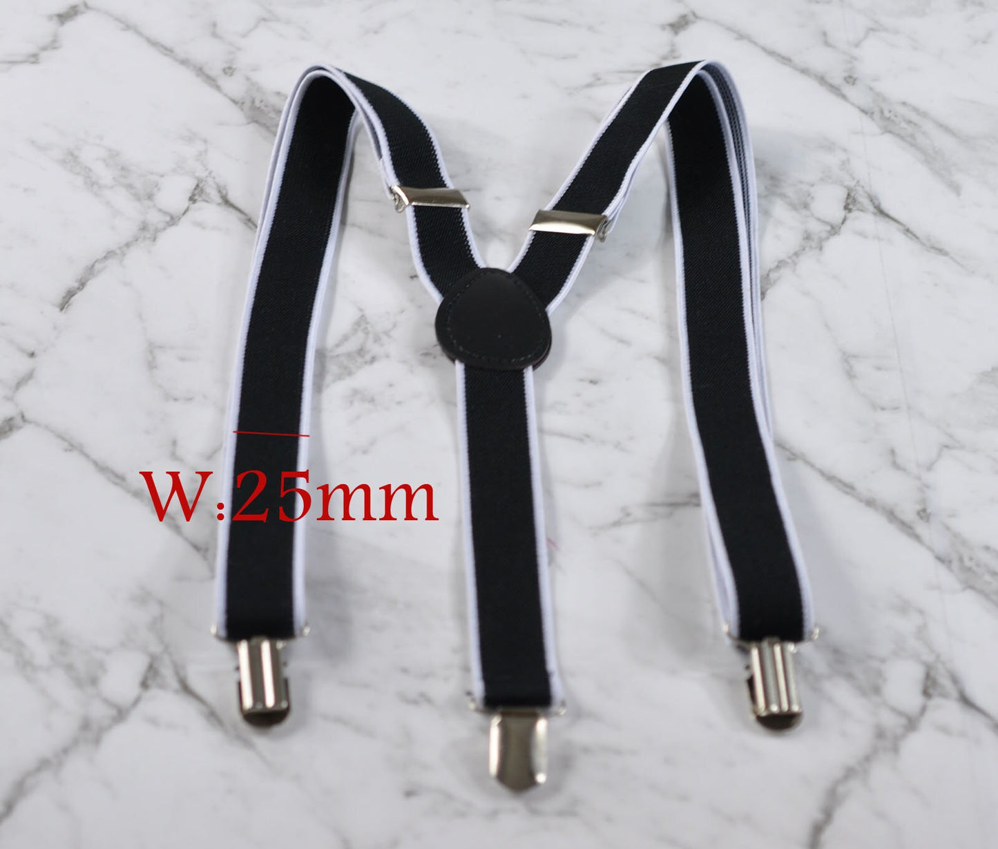 Black and White Cotton Bow Tie + Matched Elastic Suspenders Braces Sets for Baby infant / Boy Kids / Youth Teenage / Men Adult