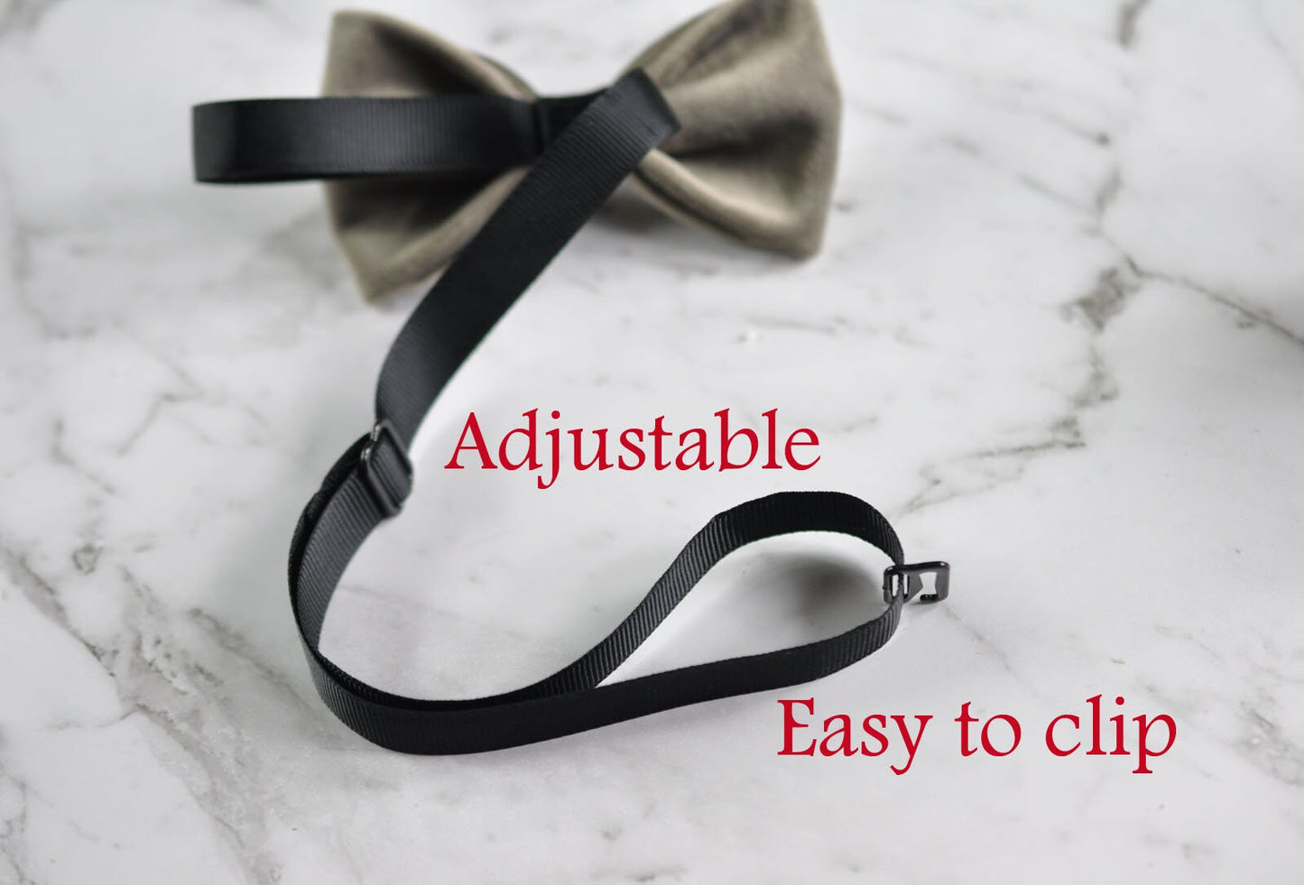 Men Unisex DONKEY GREY Velvet Bow Tie Bowtie Craft Wedding Party Pretied