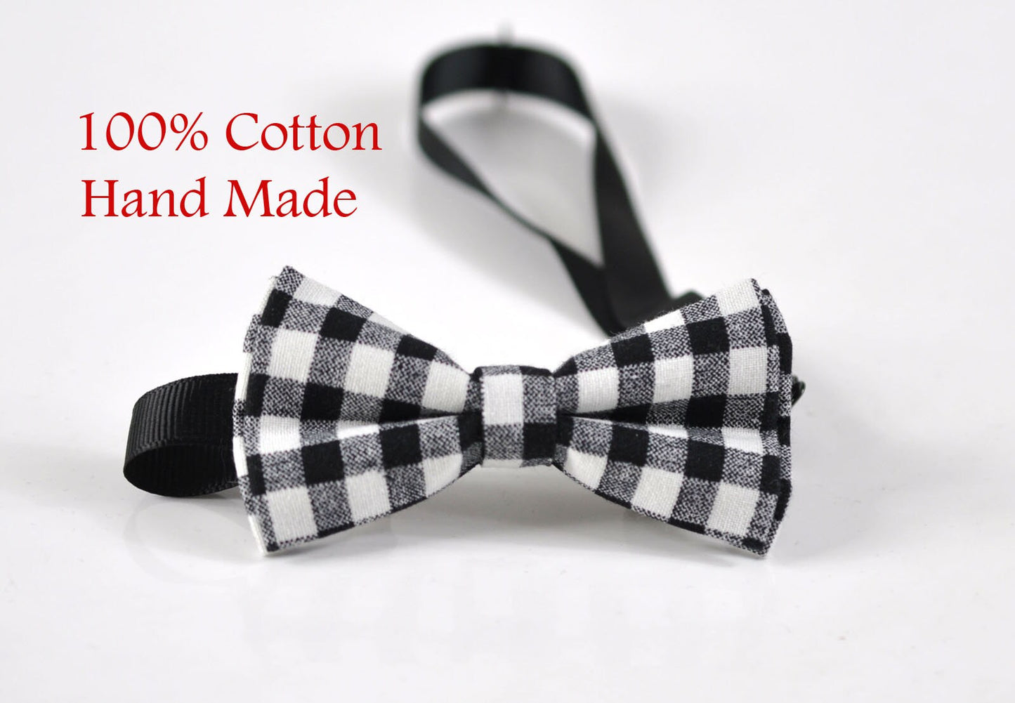 Boy Kids Page Boy Black White Grey Grids Pattern Cotton Bow Tie + Black White Grids Suspenders Braces Set Fits 1-6 Years Old Wedding Party