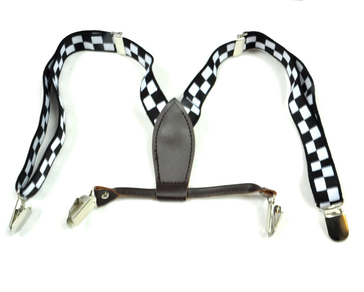 Boy Kids Page Boy Black White Grey Grids Pattern Cotton Bow Tie + Black White Grids Suspenders Braces Set Fits 1-6 Years Old Wedding Party