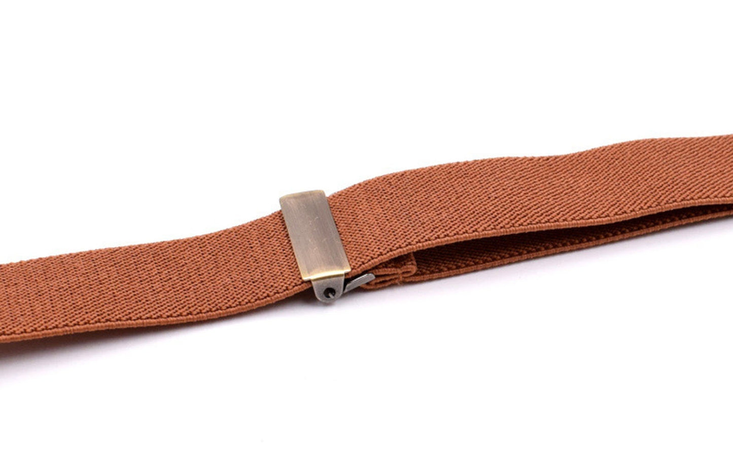 25mm Elastic Brown Tan Faux Leather Adjustabale Suspenders Braces for Men Adult / Youth Teenage / Boy Kids / Infant Toddler Baby