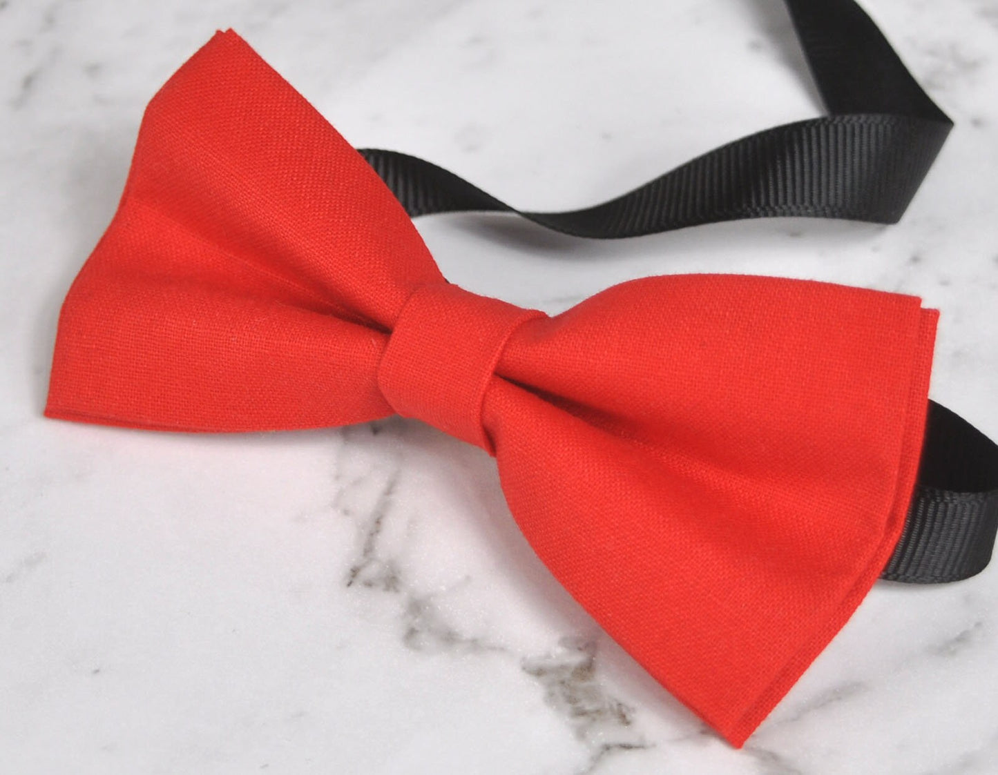 RED Solid 100% Cotton Bowtie Bow Ties + Red Clip-on Braces Elastic Suspenders for Baby Kids Page Boy Toddler or Youth Teenage