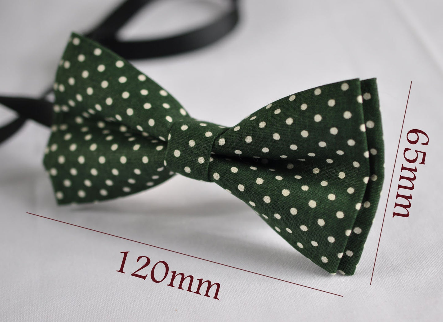 MEN Women Adult 100% Cotton Green with White Dots Spots & Stripes Pattern Craft Pretied Bow Tie Bowtie Wedding Party
