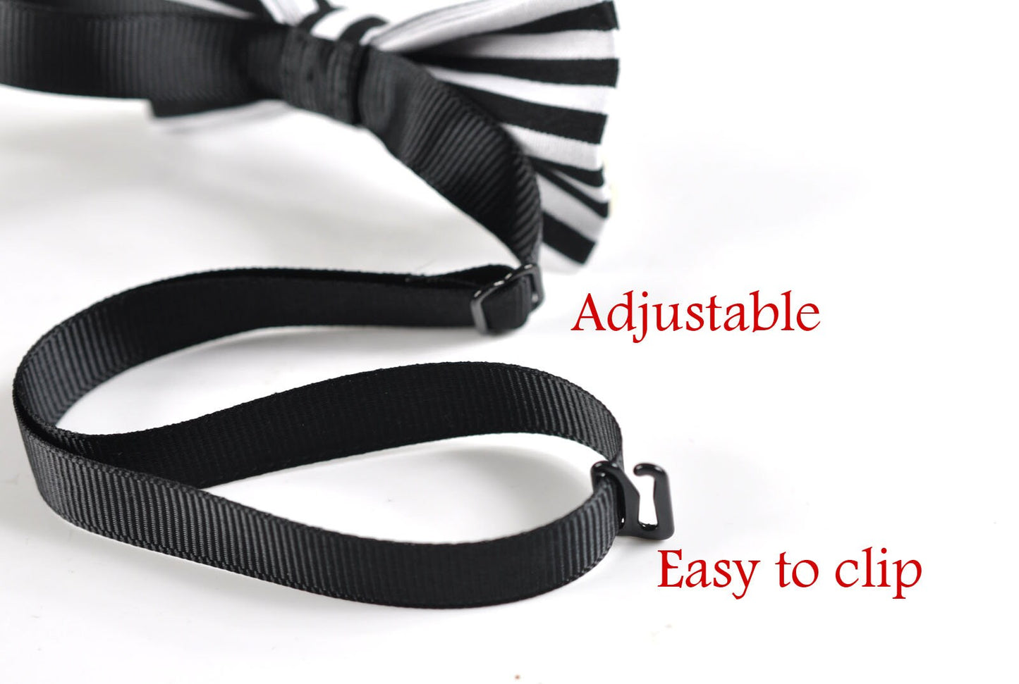 Men Women 100% Cotton Quality ELEMENTS STRIPE BLACK Stripes Pattern Handmade Pretied Bow Tie Bowtie Craft Wedding Party