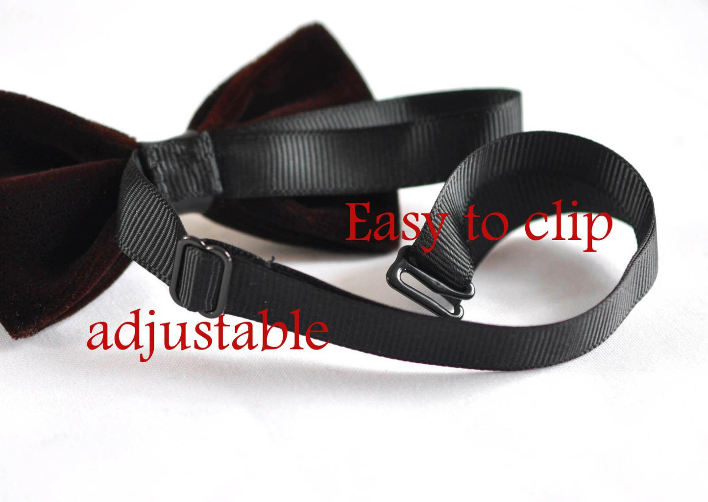 Teenage Page Boy Kids Youth Deep Brown Coffee Velvet Black Faux Leather Bowtie Craft Bow Tie Bowtie 7-14 Years Old Wedding Party