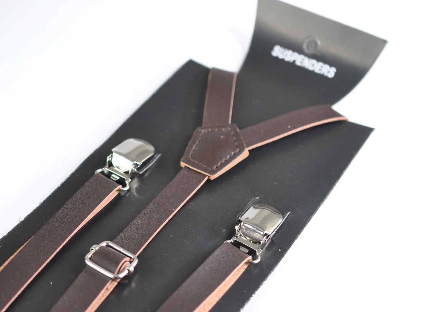 Kids Boys Baby Toddler Page Boy Deep Brown Coffee Velvet Bow tie and matched Faux Leather Suspenders Braces Wedding Set Fits 1-6 Years Old