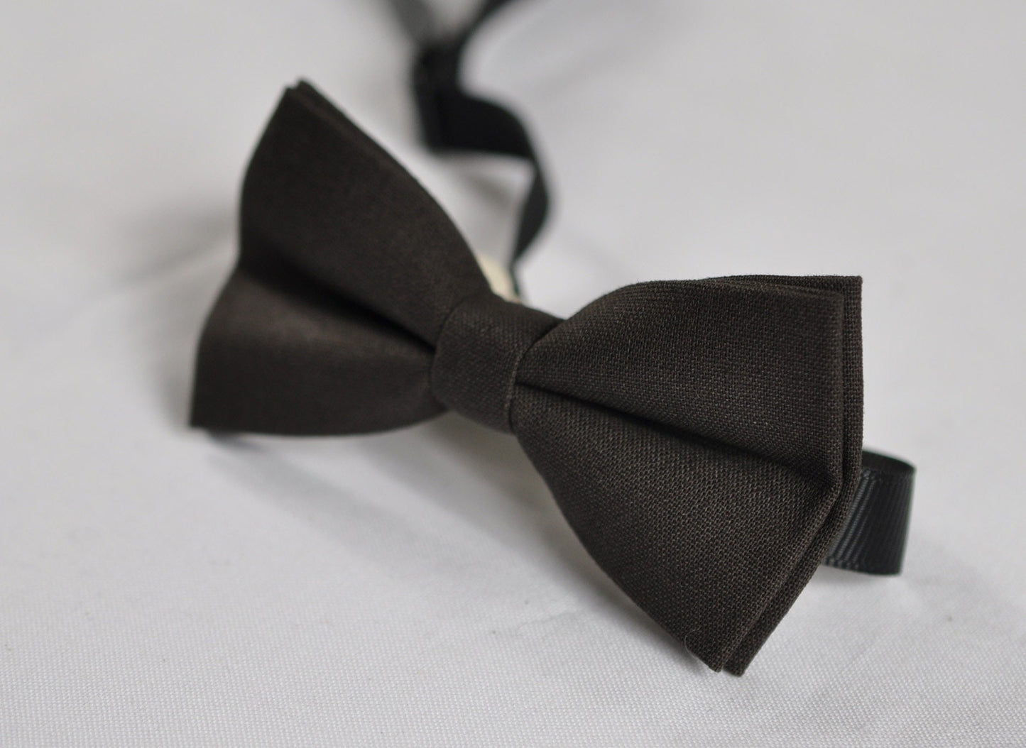 Kids Page Boy Baby Toddler Infant Coffee Deep Brown Cotton Bow tie + Coffee 15mm Faux Leather Suspenders Braces Wedding Fits 1-6 Years Old