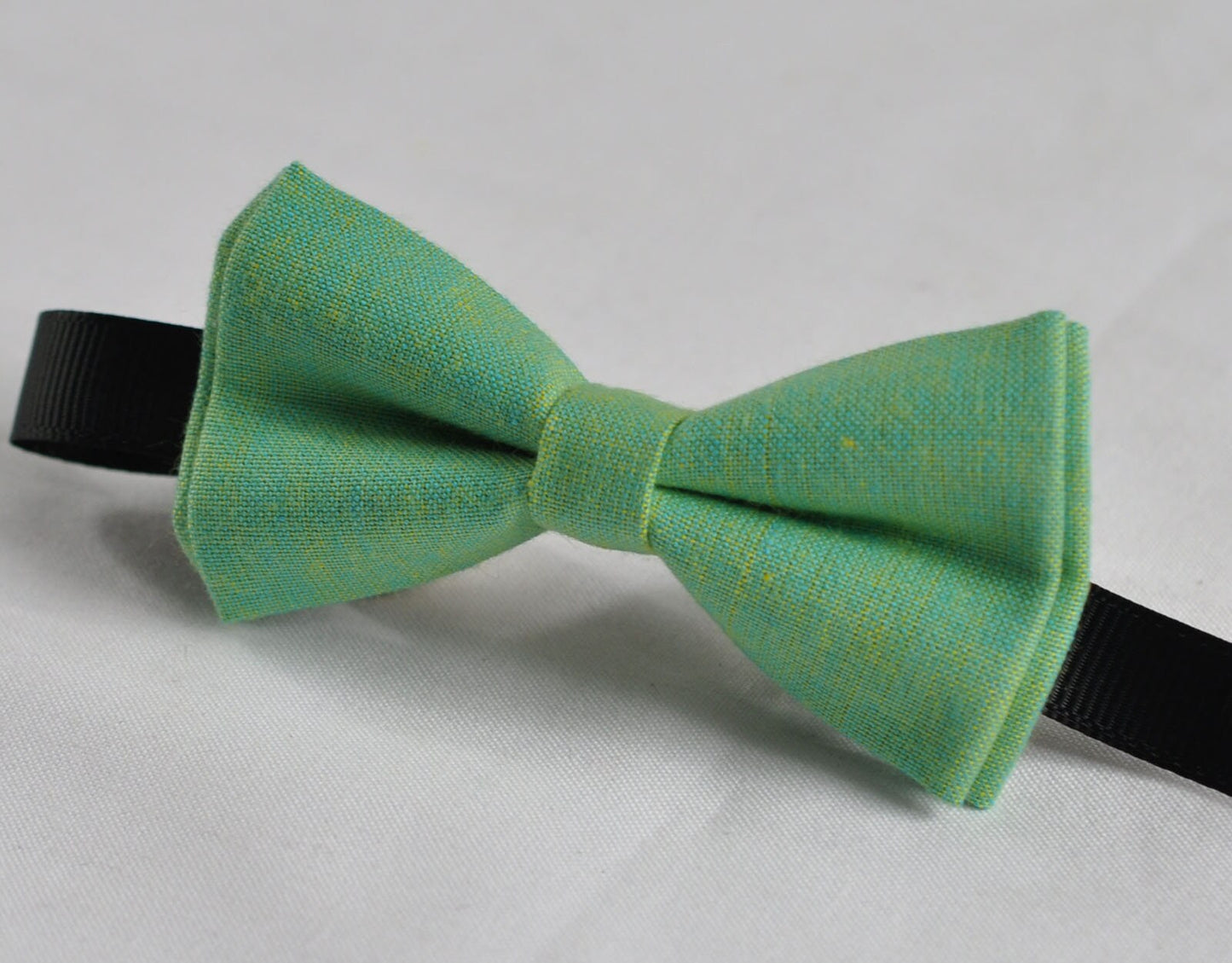 Boy Kids Baby infant Children Page Boy Toddler 100% Cotton Mottled Sunny Aqua Color Bow Tie Bowtie Wedding 1-6 Years Old