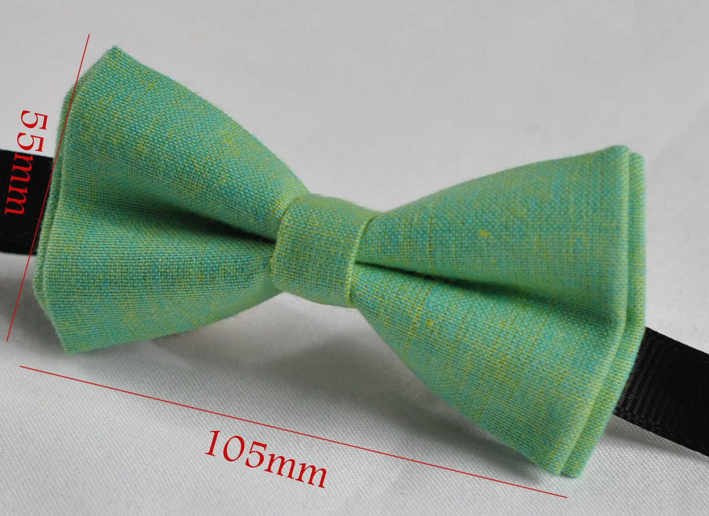Kids Page Boy Teenage Youth 100% Cotton Mottled Sunny Aqua Bow Tie Bowtie Wedding Fits 7-14 Years Old
