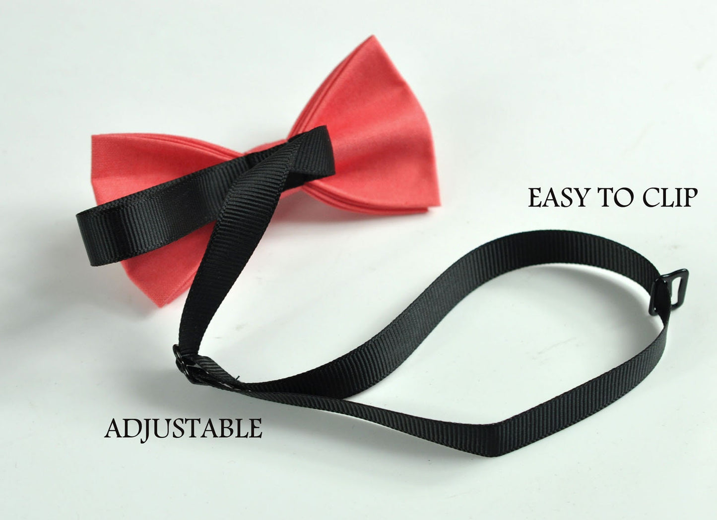 Coral Red Pinky Red Flamingo Color 100% Cotton Pretied Bow tie Bowtiefor Baby Infant / Page Boy Kids Toddler / Teenage Youth / Adult