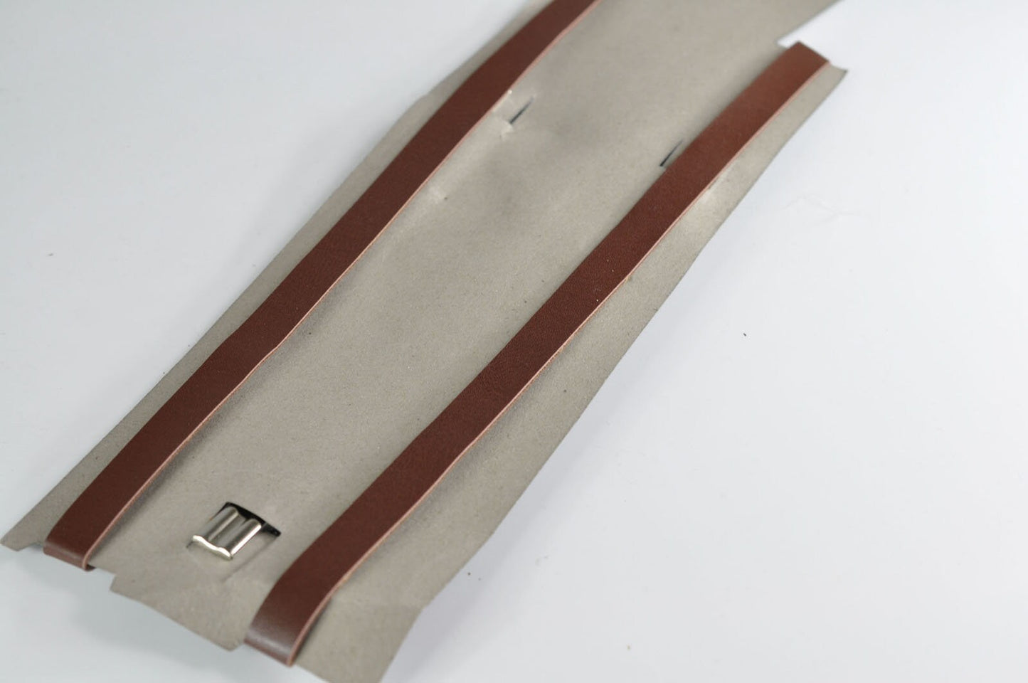 Light Begie Sand Color Cotton Pretied Bow tie + Brown Faux Leather Suspenders for Baby infant / Page Boy Kids / Youth Teenage