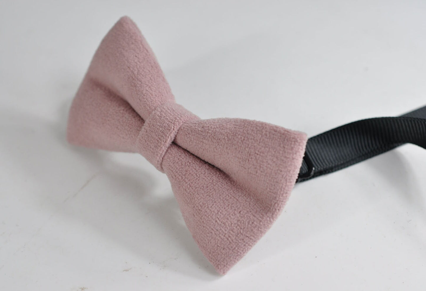 Dusky Dusty Rose Pink Blush Pink Velvet Bow tie + Navy Blue Elastic Suspenders Braces for Baby infant / Boy Kids / Youth Teenage / Men Adult