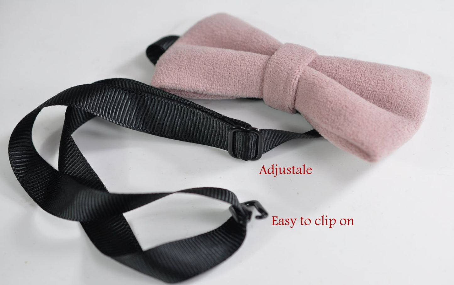 Dusky Dusty Rose Pink Blush Pink Velvet Bow tie + Navy Blue Elastic Suspenders Braces for Baby infant / Boy Kids / Youth Teenage / Men Adult