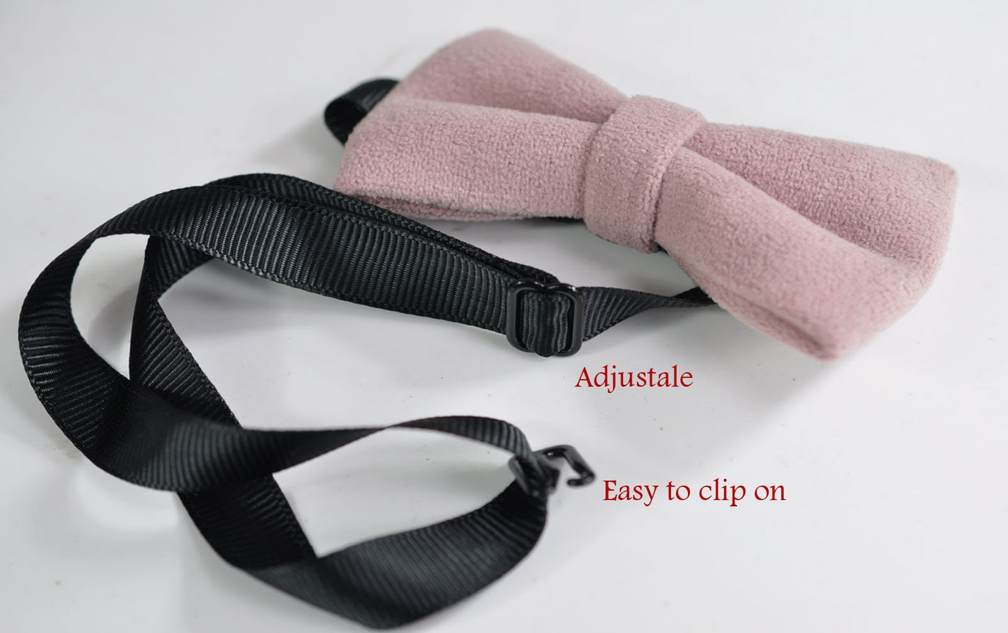 Dusky Dusty Rose Pink Blush Pink Velvet Bow tie + BLACK Skinny Faux Leather Suspenders Braces for Baby infant / Boy Kids / Youth Teenage