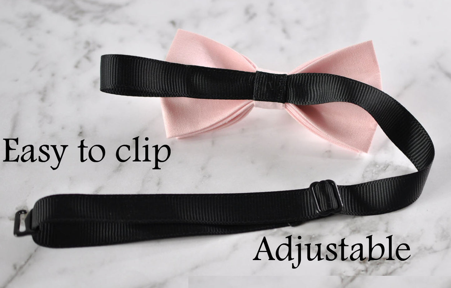Baby Pink Light Pink Cotton bow tie + White Elastic Suspenders Braces for Baby Infant Toddler / Boy Kids / Youth Teenage / Men Adult
