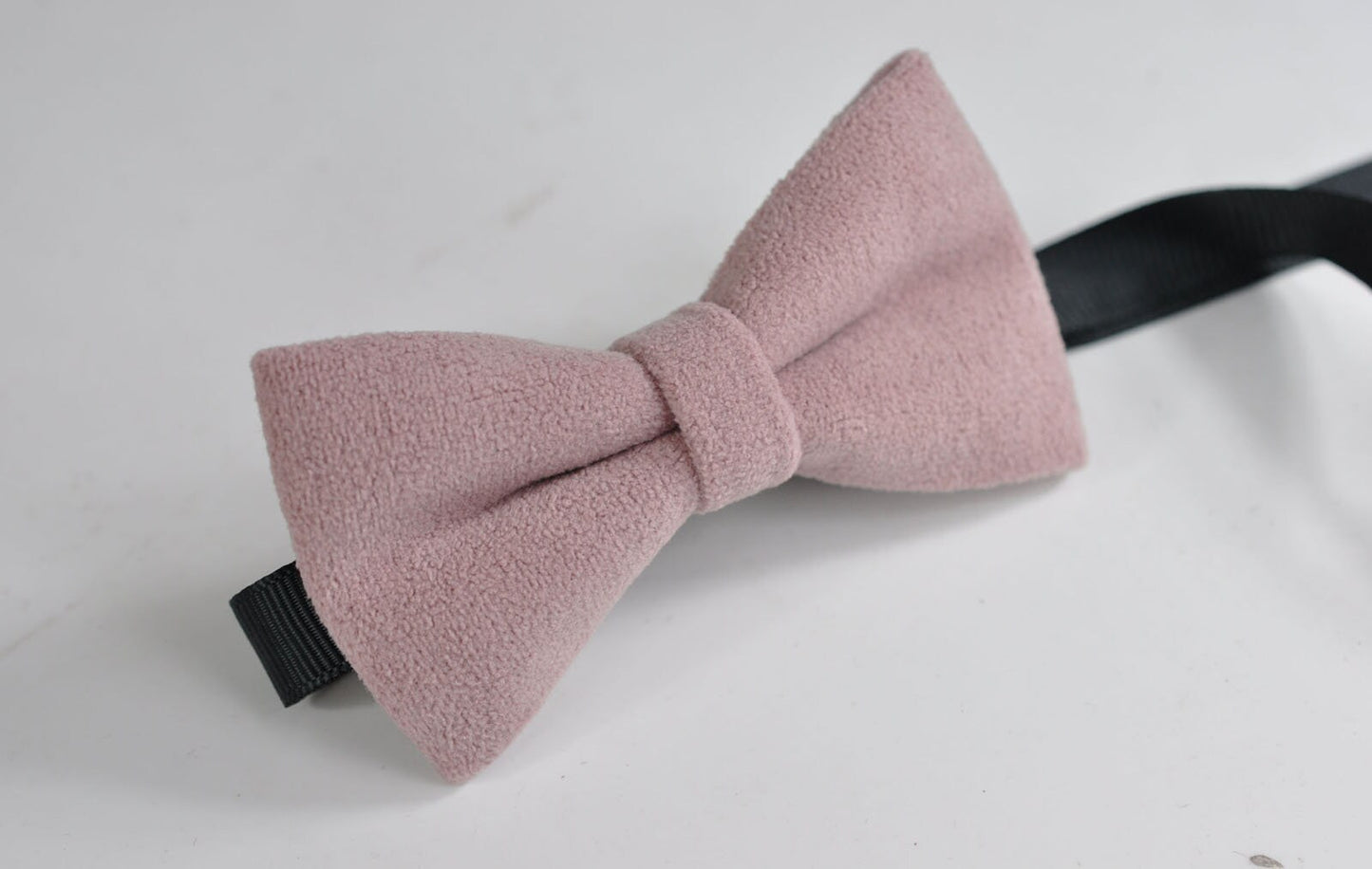 Dusky Dusty Rose Pink Blush Pink Velvet Bow tie + Navy Blue Elastic Suspenders Braces for Baby infant / Boy Kids / Youth Teenage / Men Adult