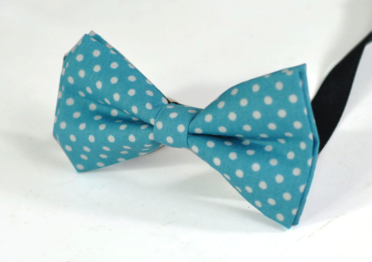 Spots & Stripes Dots Pattern Duck Egg Light Blue Bow tie + Navy Blue Elastic Braces Suspenders for Baby infant / Page Boy Kids / Youth