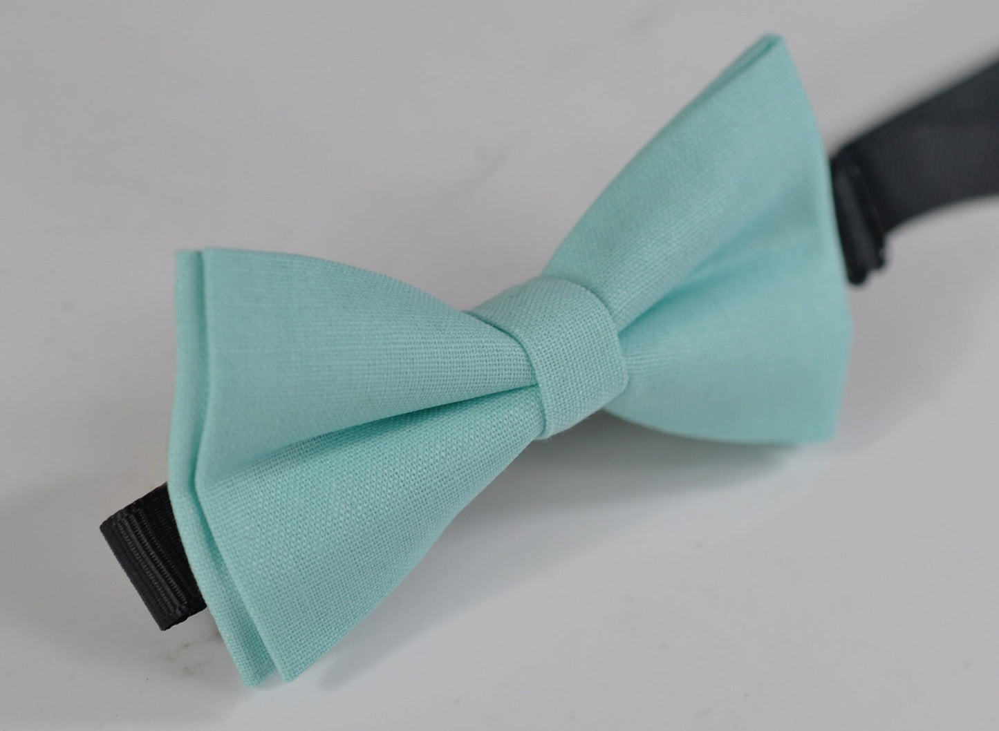Mint Ice Blue Baby Blue Light blue Cotton Bow tie + Navy Blue Elastic Suspenders Braces for Baby infant Toddler / Kids Boy / Youth Teenage