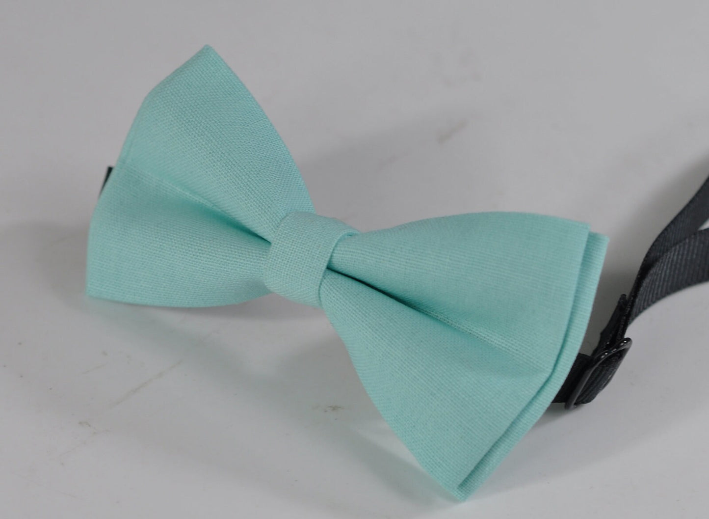 Mint Ice Blue Baby Blue Light blue Cotton Bow tie + Navy Blue Elastic Suspenders Braces for Baby infant Toddler / Kids Boy / Youth Teenage