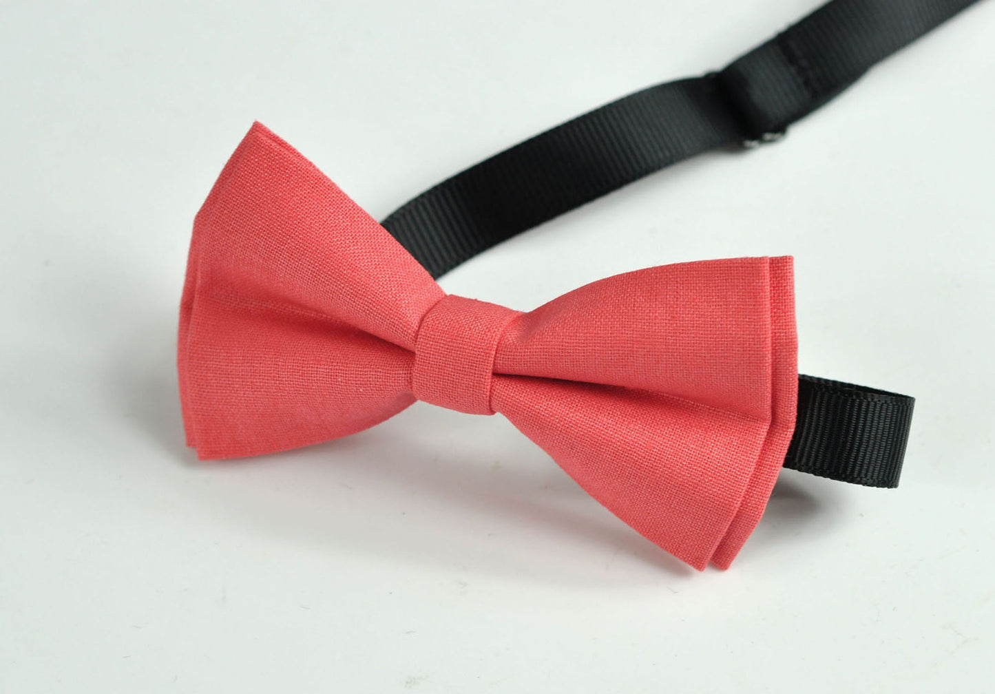 Coral Red Pinky Red Flamingo Cotton Bow tie Bowtie + Navy Elastic Suspenders Braces for Baby Infant / Page Boy Kids Toddler / Youth / Adult