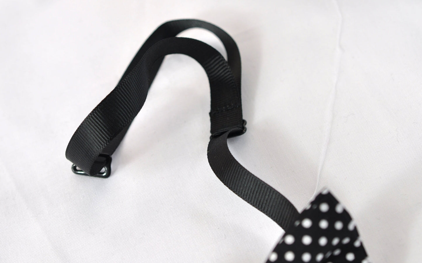 Black White Spots & Stripes DOTS Pattern Cotton Bow Tie + Black Elastic Suspenders Braces for Baby Infant / Boy Kids / Youth Teenage / Adult