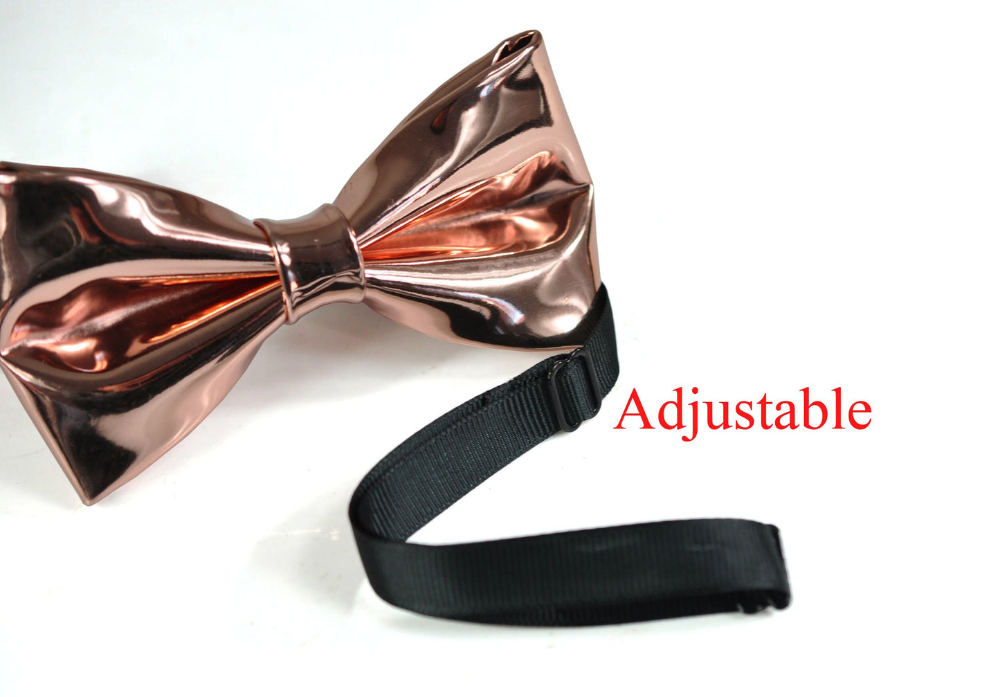 Rose Gold Golden Shining Faux Leather PVC Bow Tie Bowties Wedding Party for Men / Youth Teenage / Boy Kids / Baby Infant