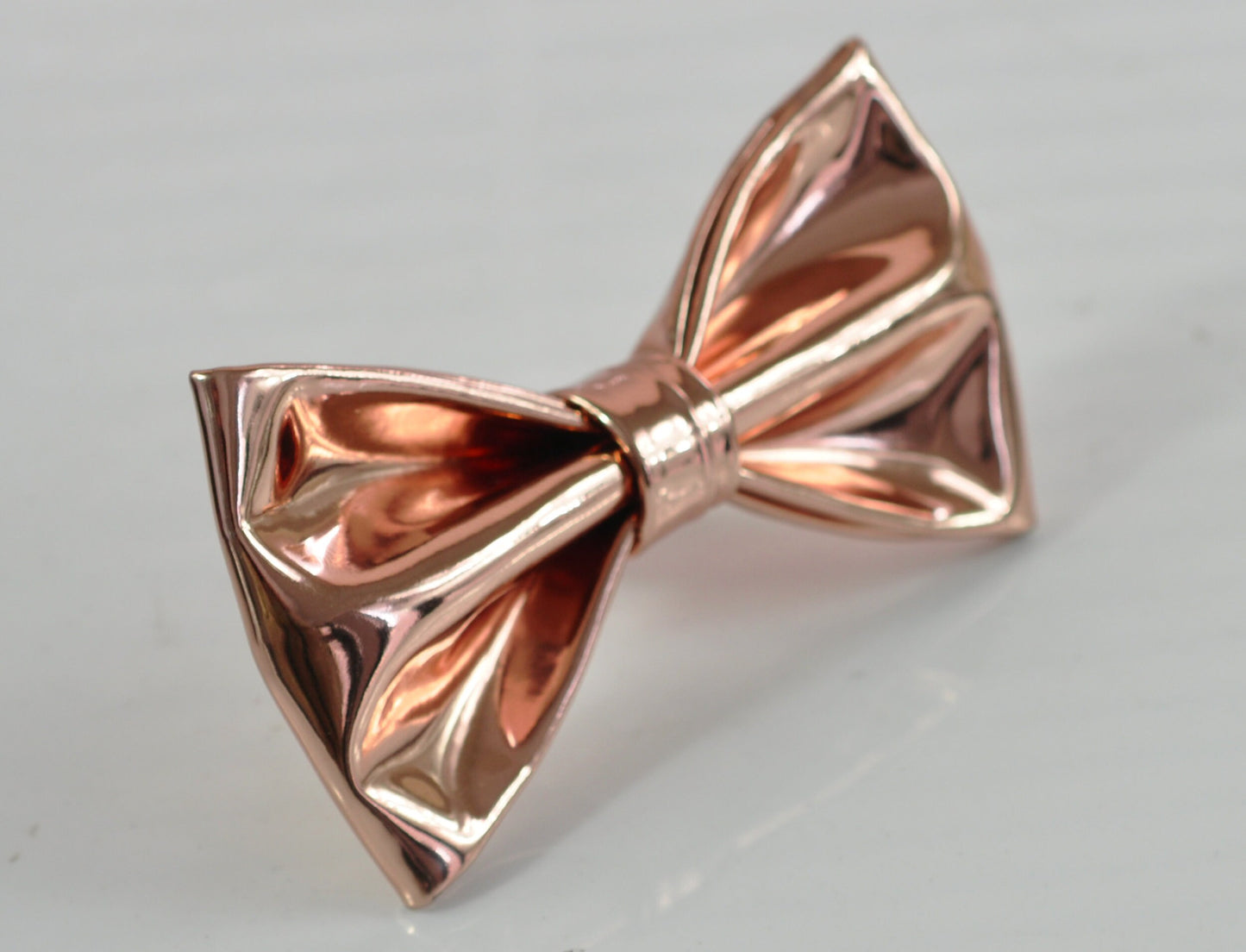Rose Gold Golden Shining Faux Leather PVC Bow Tie Bowties Wedding Party for Men / Youth Teenage / Boy Kids / Baby Infant