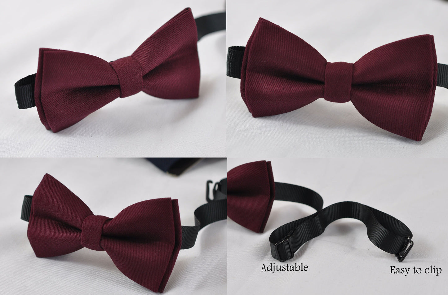 Dark Emerald Green / Burgundy Red Cotton Bow tie + matched Suspenders Braces for Baby infant Toddler / Boy Kids/ Youth Teenage / Men Wedding