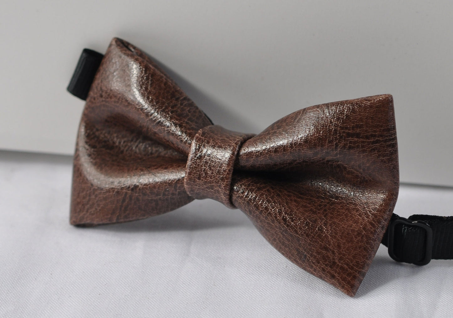 Dark Brown Coffee Faux Leather Bow tie + Burgundy Wine Red Elastic Suspenders Braces for Infant Baby / Boy Kids / Youth Teenage / Men Adult