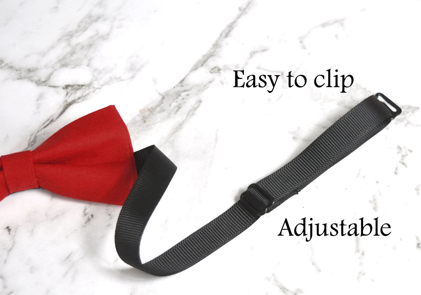 Red solid Cotton Pretied Bow tie Bowtie for Men Adult / Youth Teenage / Boy Kids / Baby Infant Toddler Wedding Party