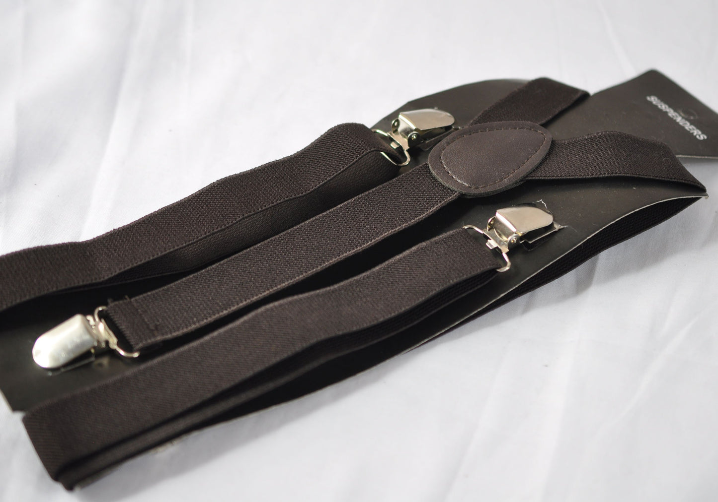Eggplant Purple Violet Dark Purple Cotton Bow tie + Brown Coffee Elastic Suspenders Braces for Men / Youth Teenage / Boy Kids / Infant Baby