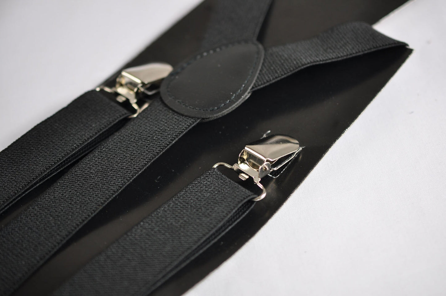 Black Velvet Gold Faux Leather Bow tie + Black Elastic Suspenders Braces for baby infant / Toddler Boy Kids / Youth Teenage / Adult