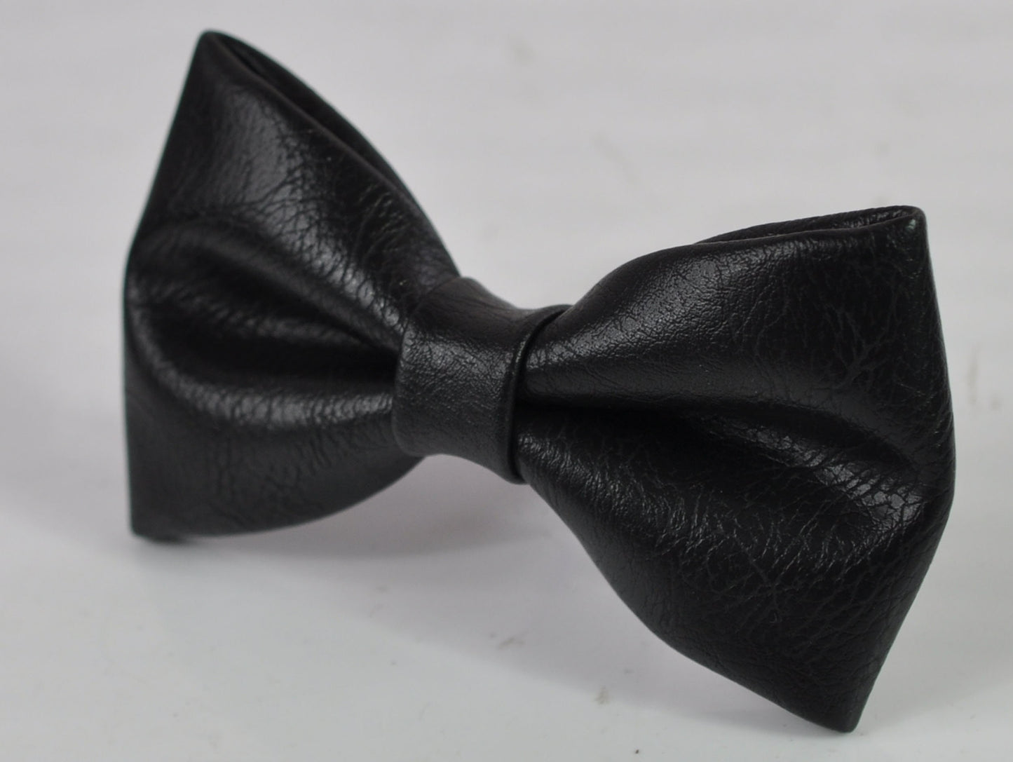 Black Faux Leather Bow tie Bowtie + Matched Elastic Suspenders Braces for Baby infant Toddler / Boy Kids / Youth Teenage / Adult Men